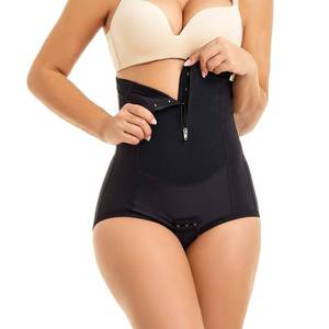 lot 22472 image: MOVWIN Postpartum Belly Wrap C Section Panties Belly Band Abdominal Compression Corset Girdle Shorts with Zipper Black