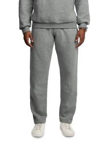 lot 22474 image: Fruit of the Loom Mens Eversoft Fleece Open Bottom Sweatpants with Pockets, Relaxed Fit, Moisture Wicking, Breathable, Grey Heather, X-Large