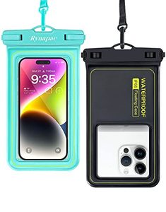 lot 22755 image: IP68 Waterproof Phone PouchCase, Waterproof Floating Phone Case for iPhone 15 14 13 12 Pro Max XS Plus Samsung Galaxy Cellphone, Floating iPhone Case for Beach Vacation-2 Pack
