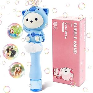 lot 22756 image: Automatic Bubble Wand for Kids 3-5 Light and Music Bubble Machine Electric Bubble Maker Boys Girls Gift for 2 3 4 5 6 7 8 Year Old Bubbles Toys Toddlers for Birthday Outdoor Wedding Party (Blue)
