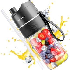 lot 22762 image: Portable Blender, Shakes and Smoothies Personal Blender, 16 Oz Portable Smoothie Blender, 5000mAh Portable Blender Rechargeable, Fresh Juicer Personal Blender, BPA-Free Smoothies Blender (Black)