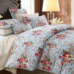 lot 22789 image: Softta Boho Chic Shabby Floral Classic Luxury Collection Elegant Peony And Leaves Bedding Sets Design King Size 3Pcs 1 Duvet Cover 2 Pillowcasesshams 100% Egyptian Cotton Duvet Cover Set
