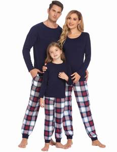 lot 22813 image: Ekouaer Pjs Womens Comfort Sleepwear Long Sleeve Nightwear Boyfriend Top 2 Piece Cotton PJ Set (Navy,S)