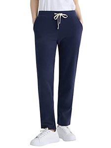lot 22830 image: Weintee Womens Cotton Sweatpants with Pockets Petite M Navy