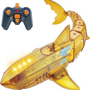 lot 22841 image: ALPHAREV Remote Control Shark Toys for 3 4 5 6 Year Old Boys and Girls Remote Control Shark RC Boat Baby Shark Toys for Kids, Simulated Shark RC Shark for Swimming Pool Bathroom with Light