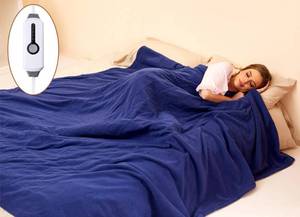 lot 22855 image: YAKEE Heated Blanket Full Size 72 x 84, Electric Throw Full Body Warming with Fast Heat, Polar Fleece Heating Blankets for Couch & Bed with 4 Levels & 10 Hour Auto Off, Machine Washable (Blue)