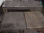 Set of 3 Faux Concrete or Stone Tables-  Sofa Table and 2 End Tables