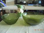 Glass Bowls and Pitcher