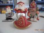 Lot of 4 Fireman Santa Christams Ornaments