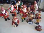 Lot of 11 Fireman Santas Christmas