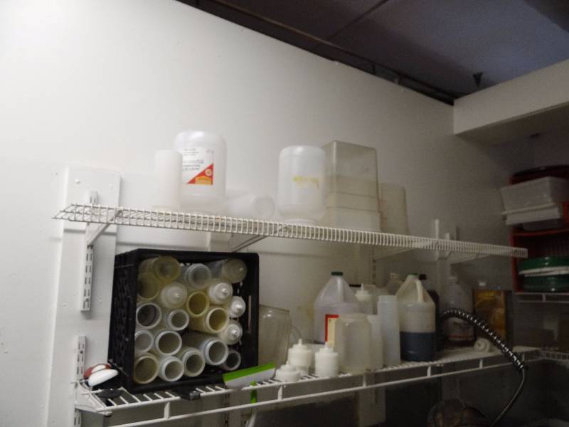 lot 5215 image: Lot Of (6) Wire Metal Wall Mounted Shelves