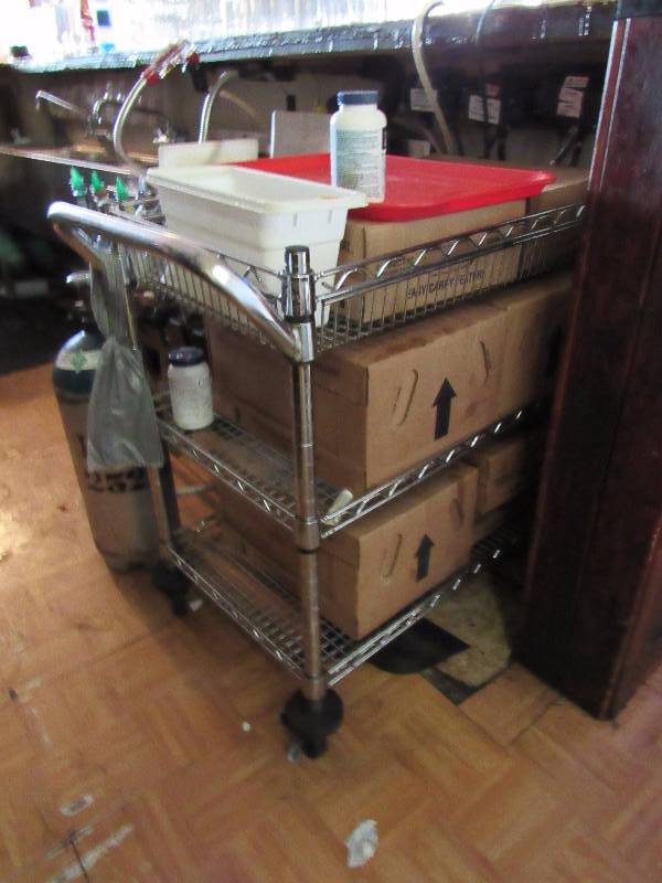 lot 4993 image: 3 Tier Metro Style Kitchen Cart