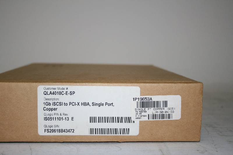 lot 615 image: QLOGIC QLA4010C 1GB ISCSI TO PCI-X HBA, SINGLE PORT ,COPPER