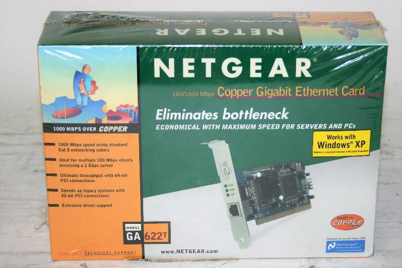 lot 634 image: Netgear GA622T 1001000Mbps Copper Gigabit Ethernet Card NEW AND UNOPENED
