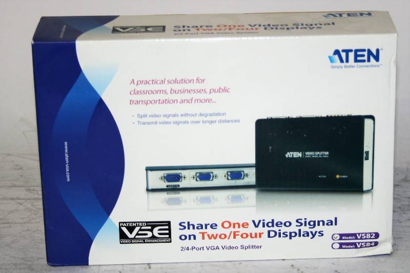 lot 635 image: ATEN 24 PORT VGA VIDEO SPLITTER MODEL VS82VS84