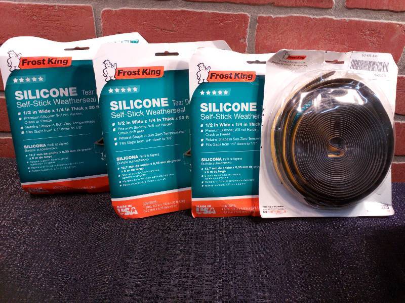 lot 1 image: Frost King Silicone Tear Drop Profile Self-Stick Weatherseal