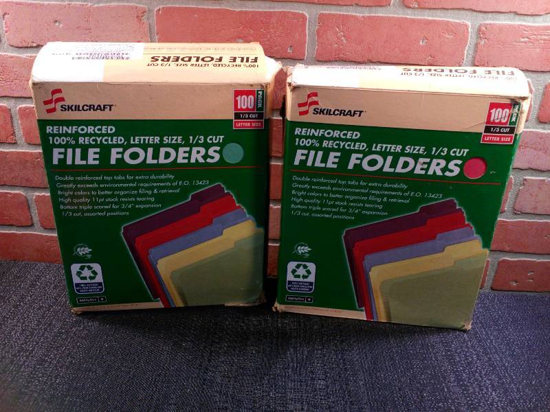 lot 34 image: Skilcraft Reinforced File Folders