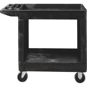 lot 70 image: Rubbermaid Heavy Duty 2-Shelf Utility Cart
