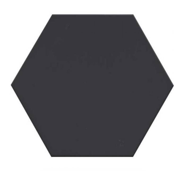lot 96105 image: Emser Tile Rhythm Black Hexagon Porcelain Tile - 11x13 Inch - Set of 8
