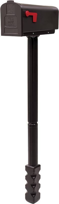 lot 96145 image: Solar Group Plastic Mailbox and Post, Brown, Medium Capacity PREVIOUSLY OWNED, FULLY FUNCTIONAL