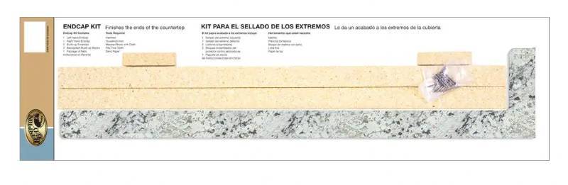 lot 96161 image: Hampton Bay Laminate Endcap Kit for Countertop - White Ice Granite Etchings See Photos For Included Parts