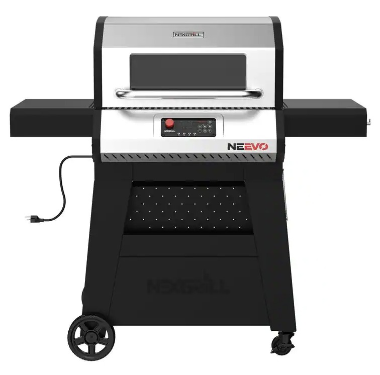 lot 96021 image: Nexgrill Neevo 720 Propane Gas Digital Smart Grill - Black with Stainless Steel Front Panel and Lid See Photos For Condition and Parts Included