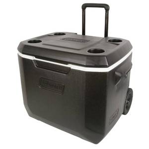 lot 6217 image: Coleman Rolling Cooler  50 Quart Xtreme 5 Day Cooler with Wheels  Wheeled Hard Cooler Keeps Ice Up to 5 Days, Dark Blue (B00AU6G4QS)