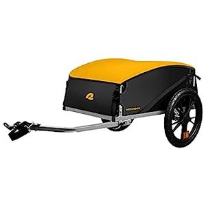 lot 6218 image: Retrospec Rover Hauler Cargo Bike Trailer  Folding Frame & Weather Resistant Fabric  Large Cargo Carrier  Fits 20 - 29 Bicycle Wheels  Sun (B0937P51HJ)