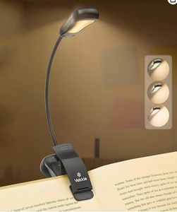 lot 6262 image: Vekkia B076SVC7SN LuminoLite Rechargeable 3000K Warm 6 LED Book, Easy Clip Lights Bed. 3 Brightness Eye-Care, 2.1 oz Lightweight, 20 Hours Reading. Perfect for Bookworms & Kids, Classic Black NO CHARGER INCLUDED