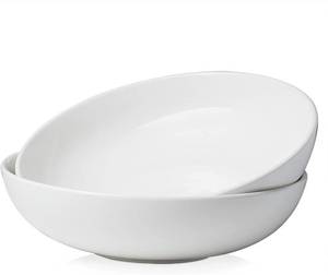 lot 62114 image: DOWAN 11.5 Inch Large White Ceramic Serving Bowls
