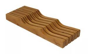 lot 10000038 image: Oceanstar In-Drawer Bamboo Knife Organizer