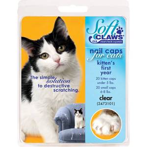 lot 6261 image: Soft Claws Nail Caps for Cats Clear - Kitten