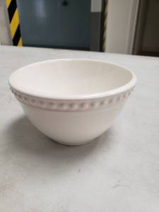 lot 6272 image: 5.75 in White Beaded Bowl