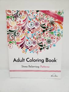 lot 10000026 image: Adult Coloring Book Stress Relieving Patterns - Paperback Book