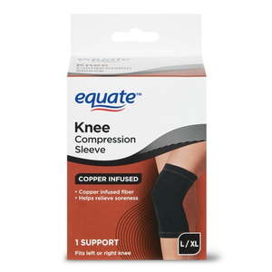 lot 10000054 image: Equate Copper Infused Knee Support Sleeve - Large  Extra Large