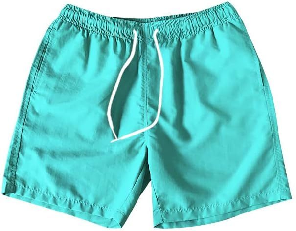 lot 963104 image: Mens Summer Beach Shorts Swim Trunks with Zippered Pockets - Teal - Size XS