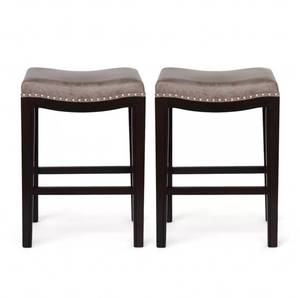 lot 6409 image: Andover Mills Botkin 26 Inch Counter Stool - Set of 2 - Gray