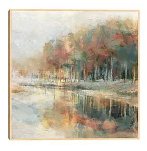 lot 6412 image: Fine Art Canvas Once Upon A Time Framed Wall Art - 36x36 Inch