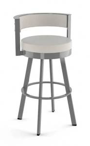 lot 6420 image: Lattitude Run Glossy Gray Matthews Swivel Counter and Bar Stool Hardware Not Incuded