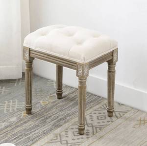 lot 6433 image: One Allium Way Hallan Solid Wood Accent Stool