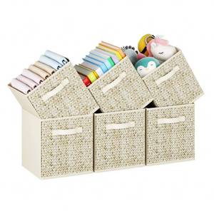 lot 6438 image: Bayou Breeze Fabric Storage Bin - Set of 6