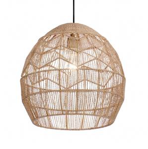 lot 6444 image: Mistana 15.5 Inch Ames Metal and Woven Hemp Rope Hanging Pendant Light