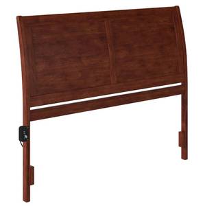 lot 6453 image: Viv  Rae Lamplighter Solid Wood Headboard - Queen - Walnut