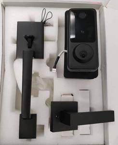 lot 6439 image: Smart Lock with Front Door Handle - Matte Black