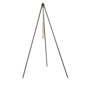 lot 6447 image: Lodge Cast Iron 60 Inch Camp Tripod - Retail $145.48
