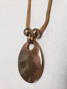 lot 6486 image: 23 Inch Dark Gold Pendant Necklace