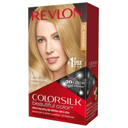 lot 965114 image: Revlon ColorSilk Beautiful Color Permanent Hair Color - 74 Medium Blonde