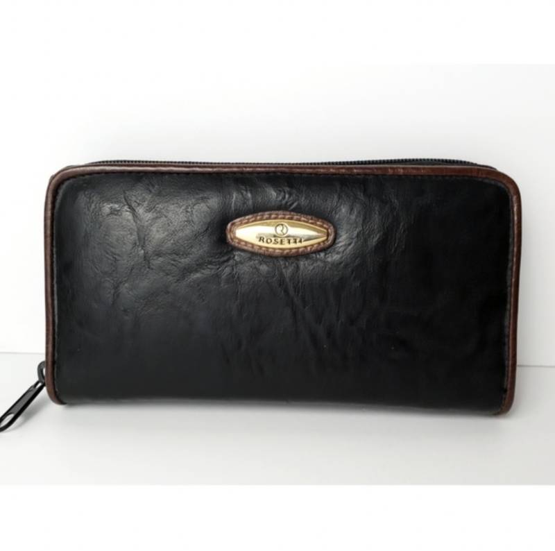 lot 966112 image: Rosetti Black and Brown Leather Zippered Wallet&nbsp
