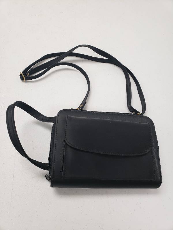 lot 96627 image: Black Nylon Crossbody Bag with Organizer, Calculator and Wallet&nbsp
