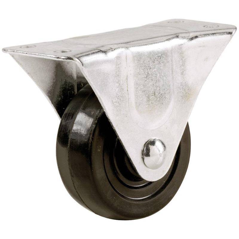 lot 96657 image: Everbilt 2.5 Inch 100 lbs Black Soft Rubber Rigid Caster&nbsp